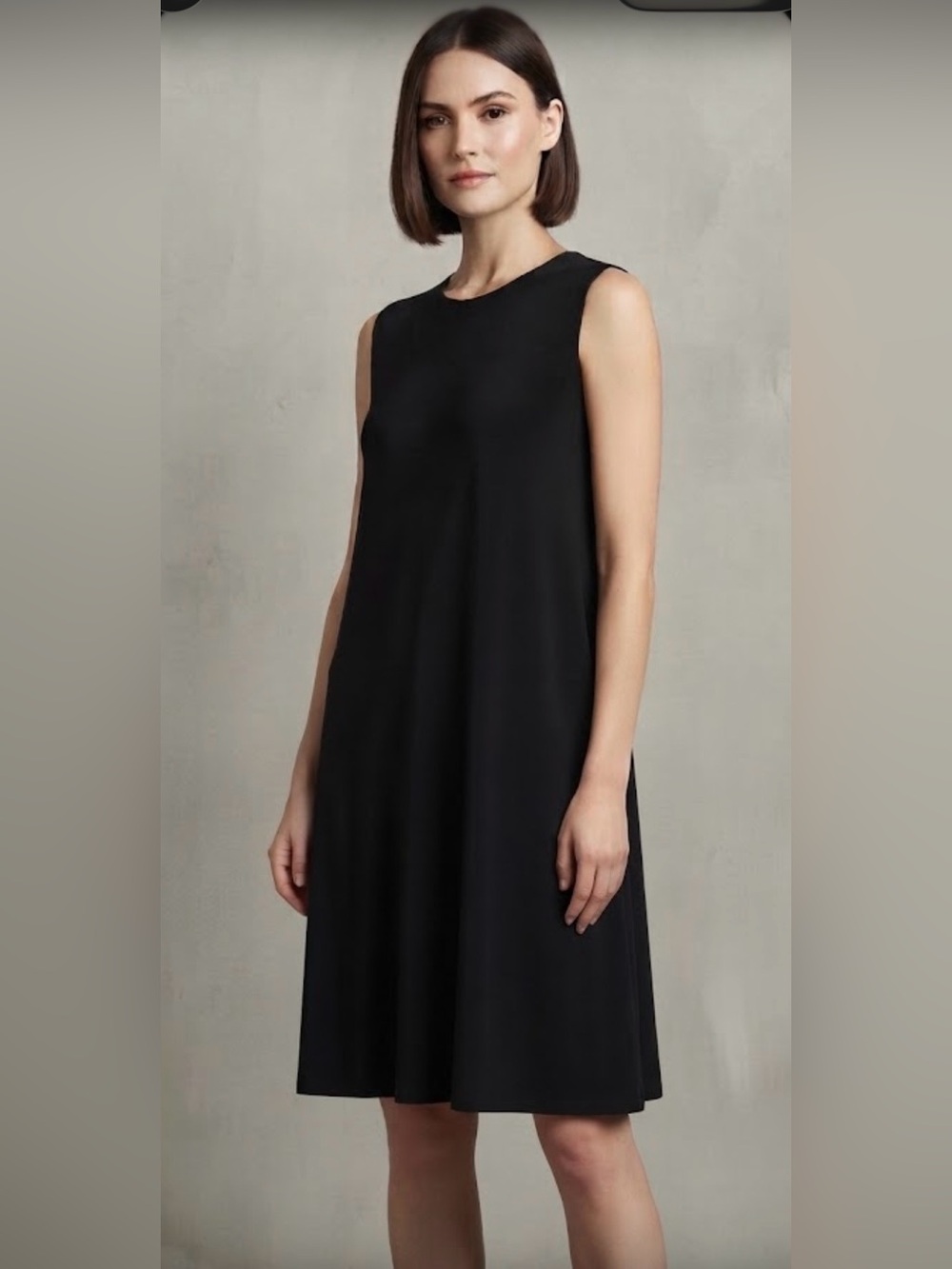 Cynthia Rowley Black Sleeveless Asymmetrical Swing Dress
